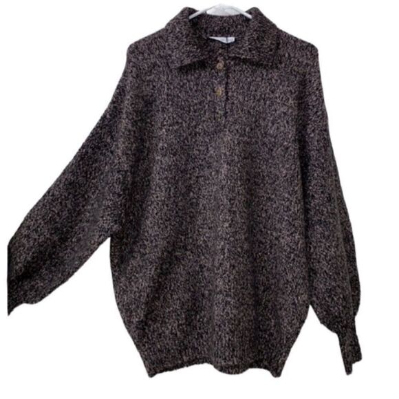 Zara Marbled Knit Brown & Pink Oversized
Sweater (Size Small) - Picture 4 of 9